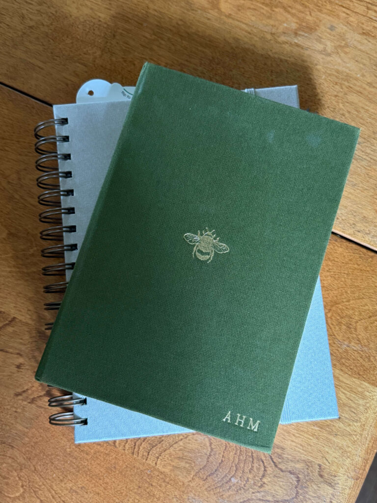overhead photo of physical address book