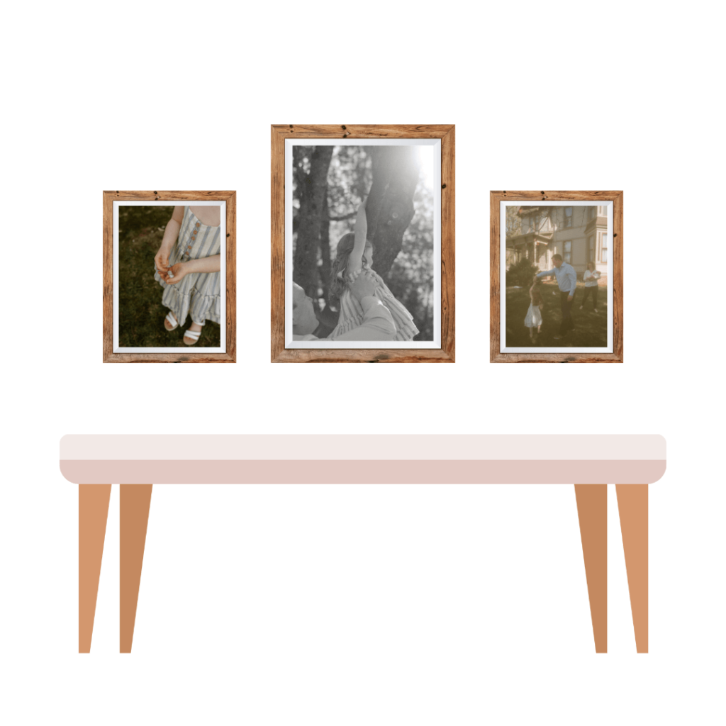 Print and Display Your Family Photos: Hallway or Mud Room Gallery Wall Inspiration