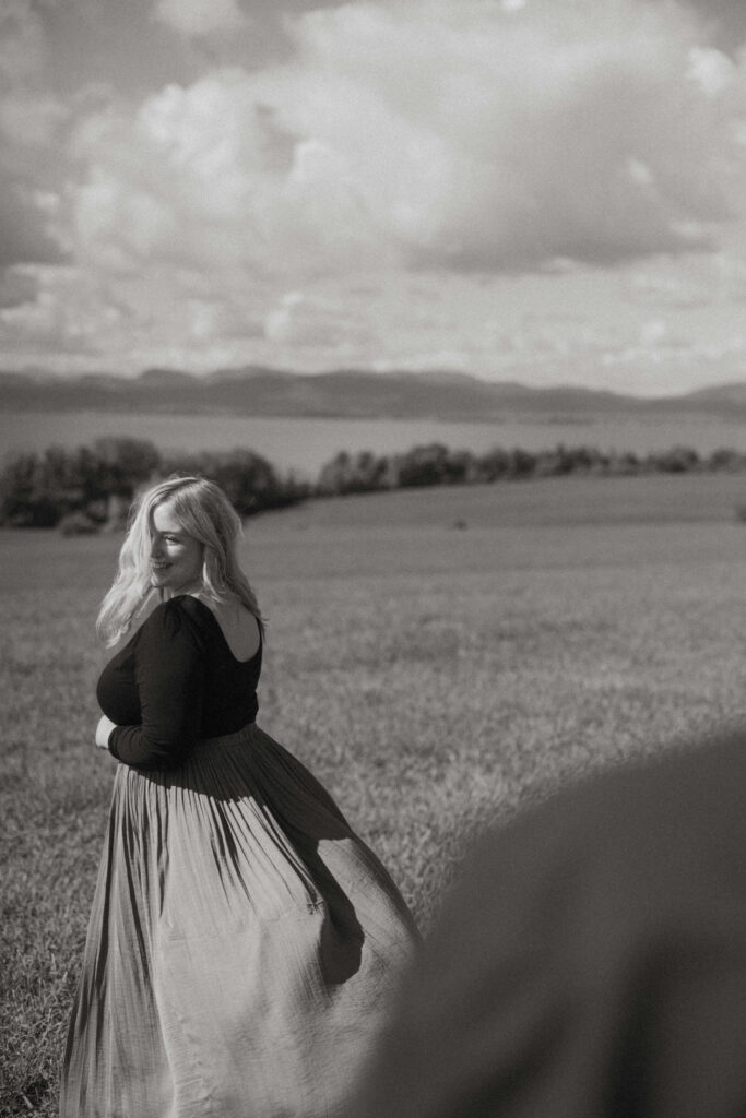 Shelburne Farms photography session — close up of windmill hill